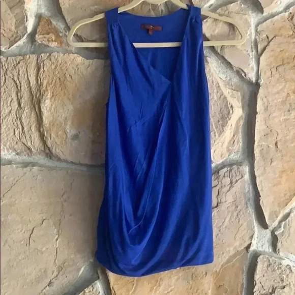 7 For All Mankind Cobalt Blue Top - Picture 1 of 8